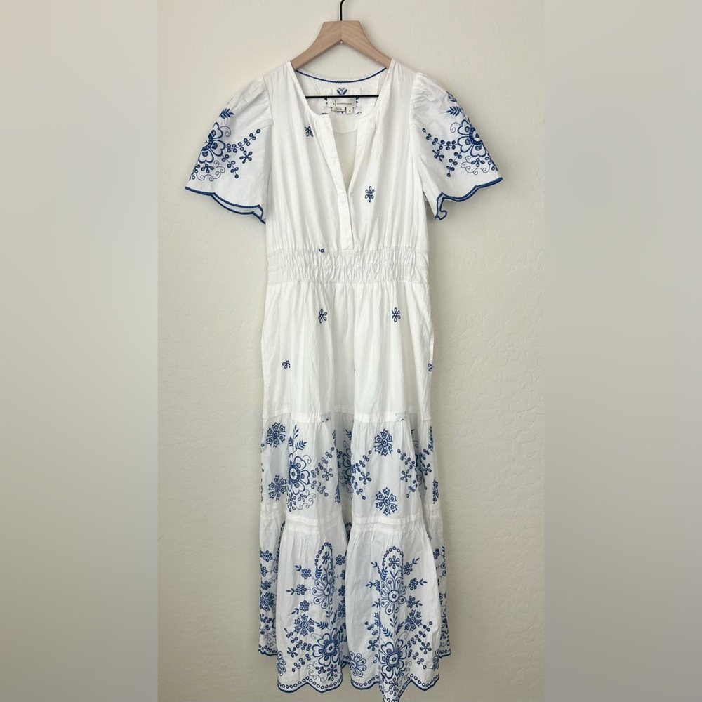 NWOT Anthropologie The Somerset Maxi Dress Eyelet Edition M - Picture 6 of 8